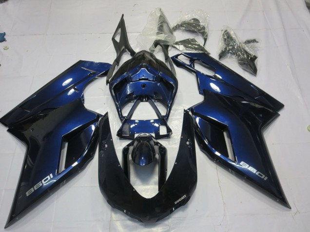 Deep Blue 2007-2014 Ducati 848 1098 1198 Motorcycle Fairings