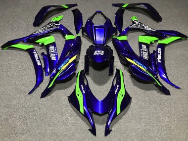 Deep Blue Trickstar 2016-2019 ZX10R Motorcycle Fairings