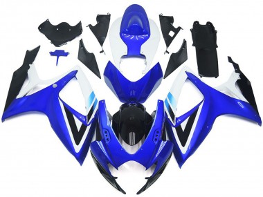 Deep Blue and Light Blue OEM Style 2006-2007 GSXR 600-750 Motorcycle Fairings