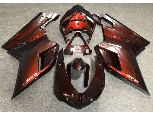Deep Orange 2007-2014 Ducati 848 1098 1198 Motorcycle Fairings