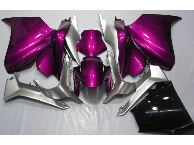 Deep Pink and Silver 2010-2013 VFR1200 Motorcycle Fairings