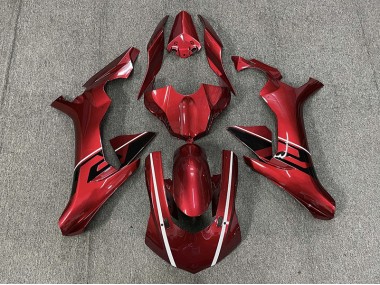 Deep Red & Black and White Accents 2015-2019 R1 Motorcycle Fairings