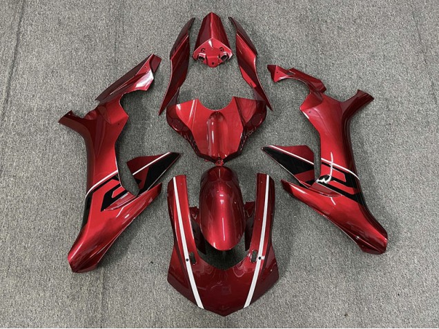 Deep Red & Black and White Accents 2015-2019 R1 Motorcycle Fairings