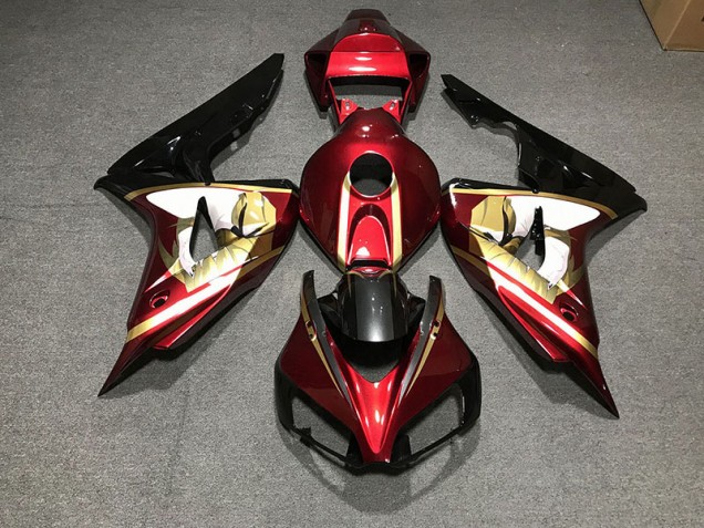 Deep Red & Gold 2006-2007 CBR1000RR Motorcycle Fairings