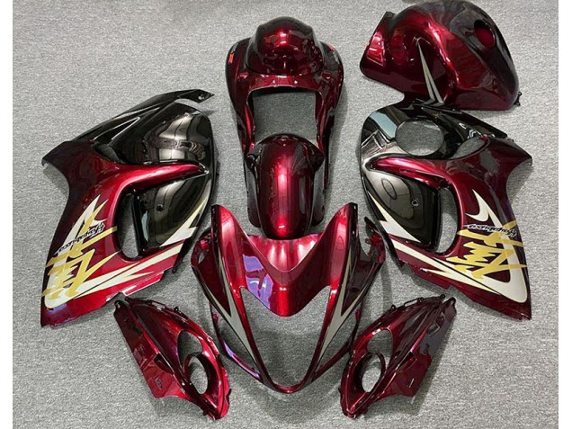 Deep Red & Gold 2008-2020 GSXR 1300 Hayabusa Motorcycle Fairings