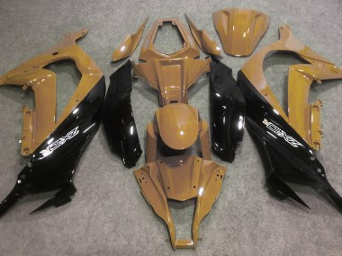 Desert Tan and Black 2016-2019 ZX10R Motorcycle Fairings