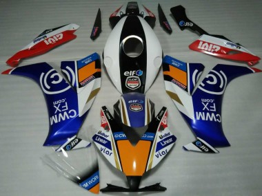 Elf Blue and Orange 2012-2016 CBR1000RR Motorcycle Fairings