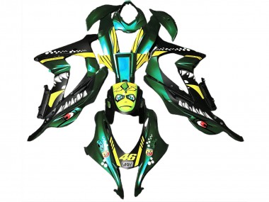 Forest Green Shark 2016-2019 ZX10R Motorcycle Fairings