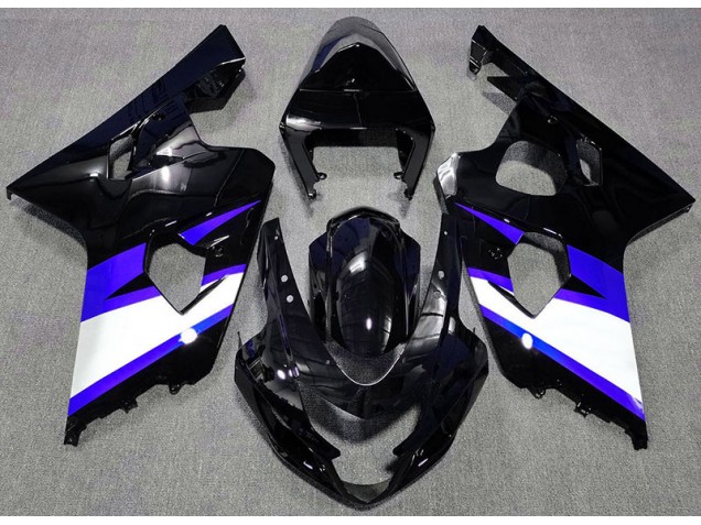 Gloss Black & Blue 2004-2005 GSXR 600-750 Motorcycle Fairings
