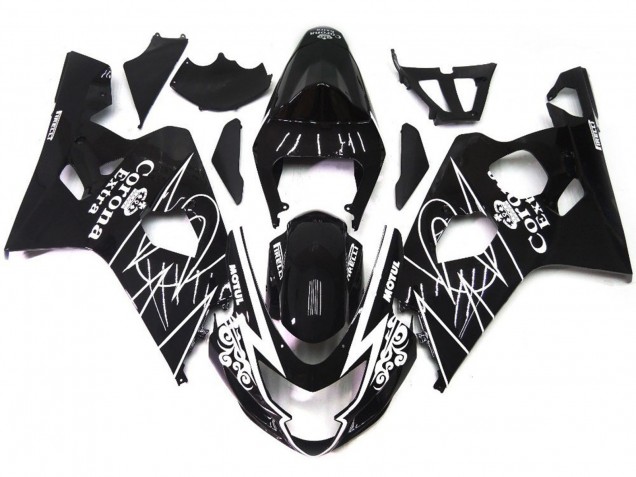 Gloss Black Corona Style 2004-2005 GSXR 600-750 Motorcycle Fairings Gloss Black Corona Style 2004-2005 GSXR 600-750 Motorcycle Fairings