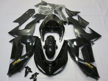 Gloss Black Gold 2006-2007 ZX10R Motorcycle Fairings