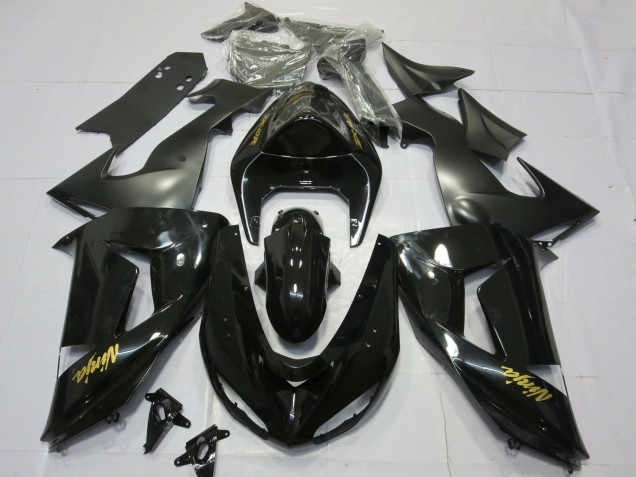 Gloss Black Gold 2006-2007 ZX10R Motorcycle Fairings Gloss Black Gold 2006-2007 ZX10R Motorcycle Fairings