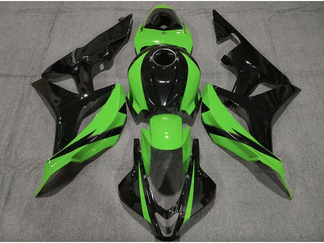 Gloss Black & Green 2007-2008 CBR600RR Motorcycle Fairings