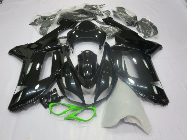 Gloss Black Green 2007-2008 ZX6R Motorcycle Fairings