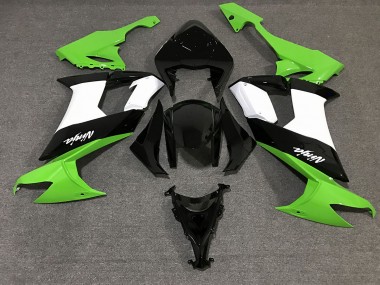 Gloss Black & Green 2008-2010 ZX10R Motorcycle Fairings