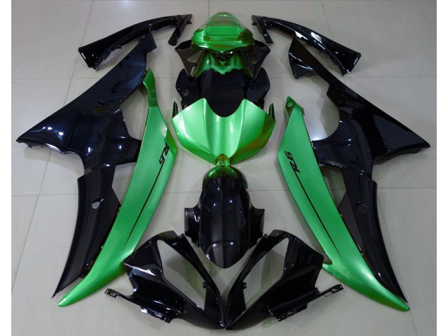 Gloss Black & Light Green 2008-2016 R6 Motorcycle Fairings Gloss Black & Light Green 2008-2016 R6 Motorcycle Fairings
