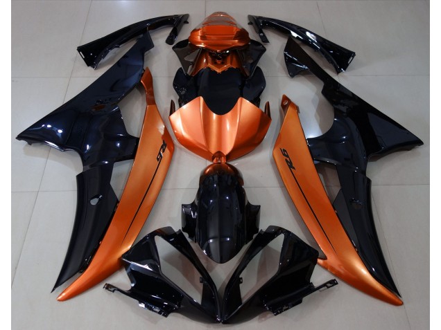 Gloss Black & Light Orange 2008-2016 R6 Motorcycle Fairings Gloss Black & Light Orange 2008-2016 R6 Motorcycle Fairings