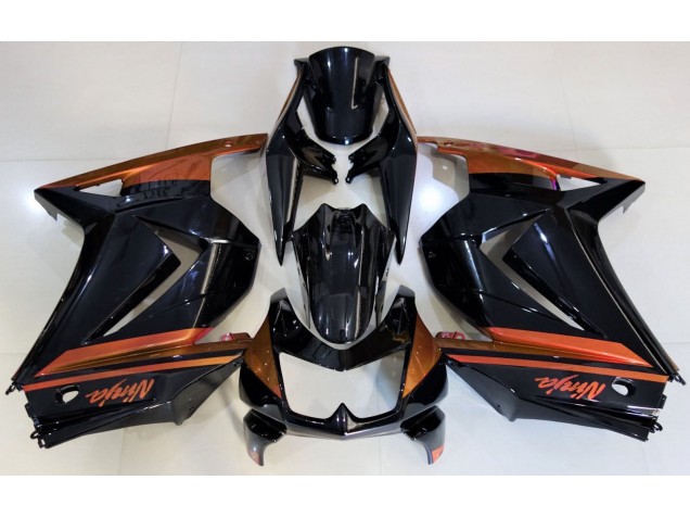 Gloss Black & Orange 2008-2012 Ninja 250 Motorcycle Fairings
