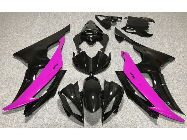 Gloss Black & Pink 2008-2016 R6 Motorcycle Fairings