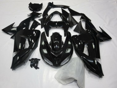 Gloss Black Plain 2006-2007 ZX10R Motorcycle Fairings