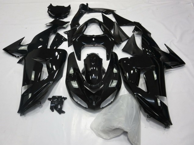 Gloss Black Plain 2006-2007 ZX10R Motorcycle Fairings
