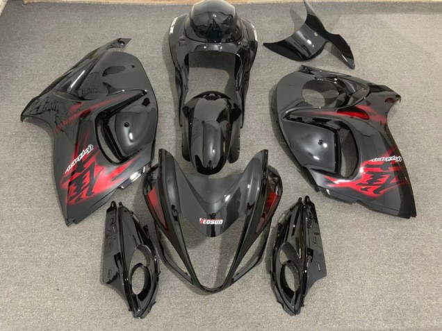 Gloss Black & Red 2008-2020 GSXR 1300 Hayabusa Motorcycle Fairings