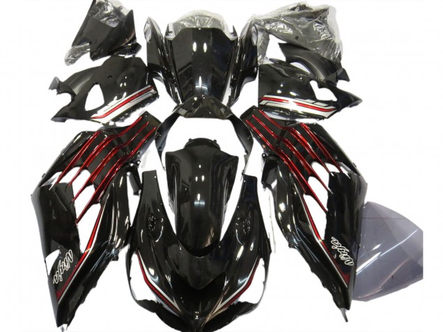 Gloss Black & Red 2012-2021 ZX14R Motorcycle Fairings Gloss Black & Red 2012-2021 ZX14R Motorcycle Fairings