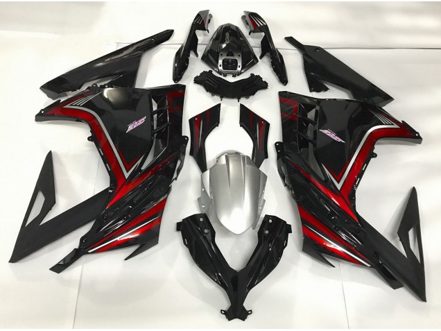 Gloss Black & Red 2013-2018 Ninja 300 Motorcycle Fairings Gloss Black & Red 2013-2018 Ninja 300 Motorcycle Fairings