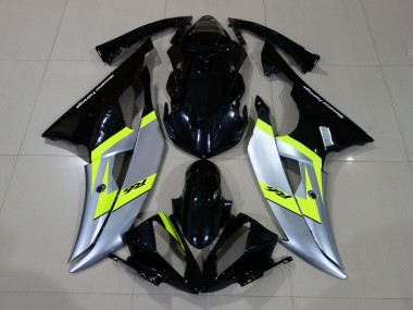 Gloss Black & Silver 2008-2016 R6 Motorcycle Fairings