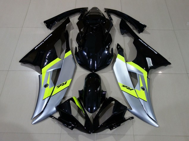 Gloss Black & Silver 2008-2016 R6 Motorcycle Fairings Gloss Black & Silver 2008-2016 R6 Motorcycle Fairings