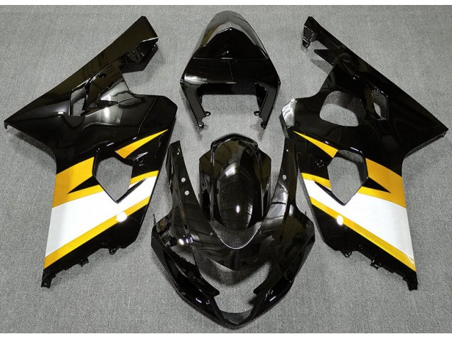 Gloss Black & Yellow 2004-2005 GSXR 600-750 Motorcycle Fairings