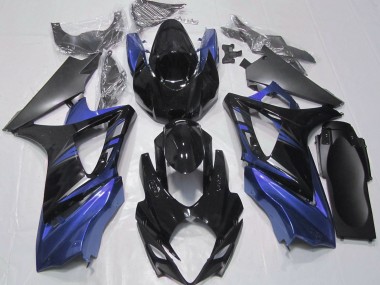 Gloss Black and Blue 2007-2008 GSXR 1000 Motorcycle Fairings