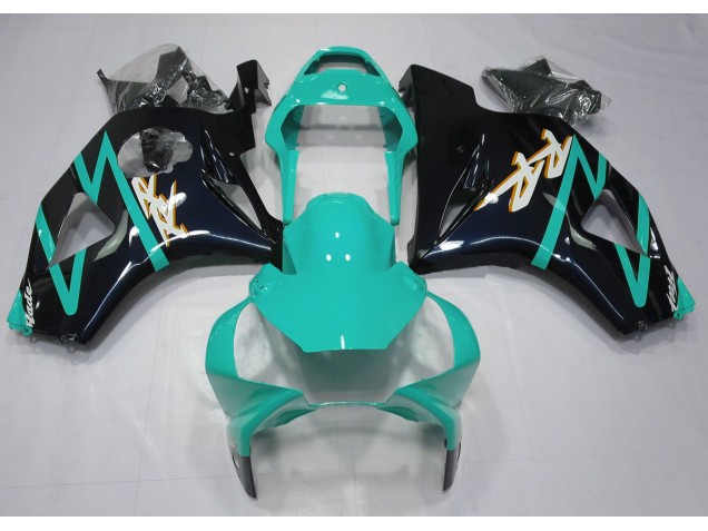 Gloss Black and Cyan 2002-2003 CBR954RR Motorcycle Fairings