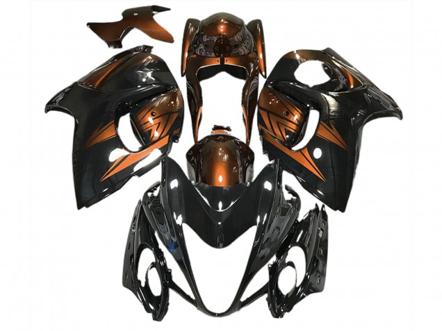 Gloss Black and Deep Orange 2008-2020 GSXR 1300 Hayabusa Motorcycle Fairings