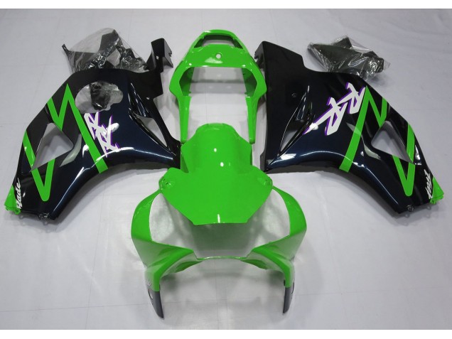 Gloss Black and Green 2002-2003 CBR954RR Motorcycle Fairings