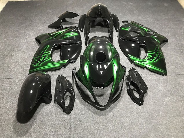 Gloss Black and Green 2008-2020 GSXR 1300 Hayabusa Motorcycle Fairings