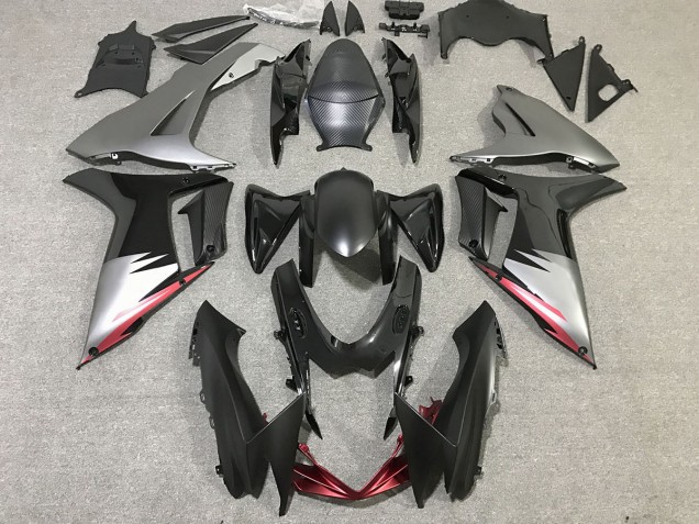 Gloss Black and Matte Grey 2011-2024 GSXR 600-750 Motorcycle Fairings
