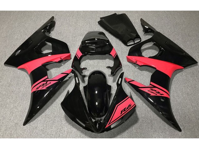 Gloss Black and Red 2003-2004 R6 Motorcycle Fairings
