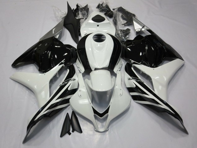Gloss Black and White 2009-2012 CBR600RR Motorcycle Fairings