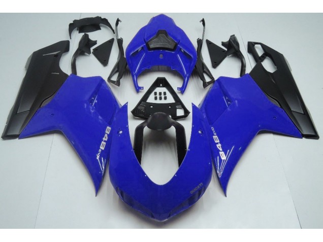 Gloss Blue & Black 2007-2014 Ducati 848 1098 1198 Motorcycle Fairings