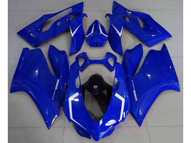 Gloss Blue & White 2011-2014 Ducati 1199 Motorcycle Fairings