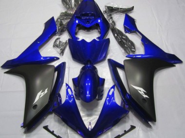 Gloss Blue and Black 2007-2008 R1 Motorcycle Fairings