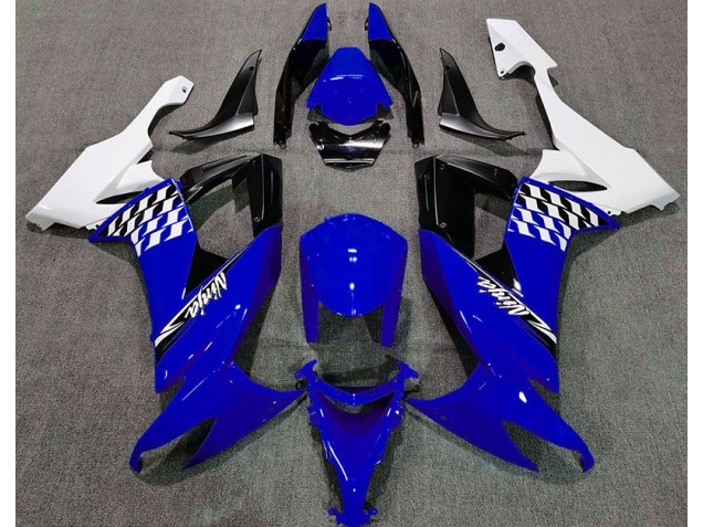 Gloss Blue and White 2008-2010 ZX10R Motorcycle Fairings Gloss Blue and White 2008-2010 ZX10R Motorcycle Fairings