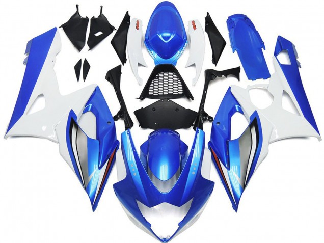 Gloss Blue & White 2005-2006 GSXR 1000 Motorcycle Fairings