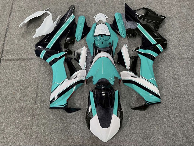 Gloss Cyan White and Black 2017-2023 CBR1000RR Motorcycle Fairings