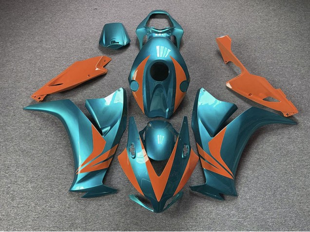 Gloss Cyan and Orange 2012-2016 CBR1000RR Motorcycle Fairings