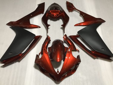 Gloss Dark Orange & Black 2007-2008 R1 Motorcycle Fairings