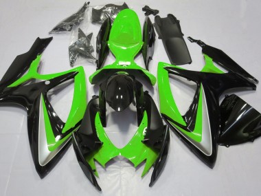 Gloss Green Debadged 2006-2007 GSXR 600-750 Motorcycle Fairings