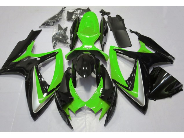 Gloss Green Debadged 2006-2007 GSXR 600-750 Motorcycle Fairings