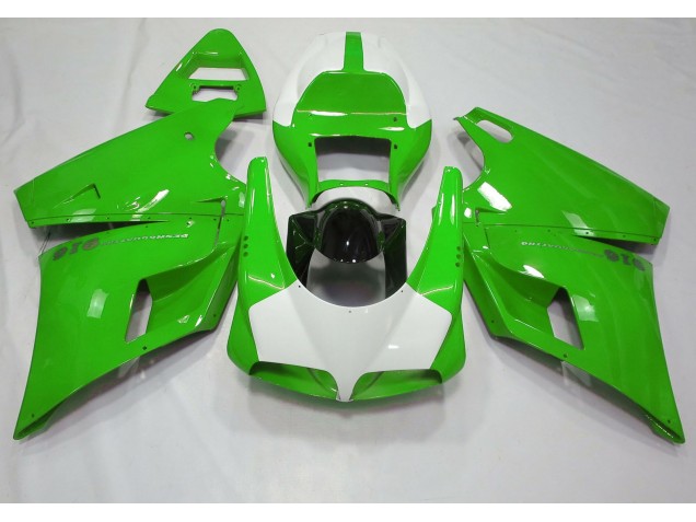 Gloss Green & White 1993-2005 Ducati 996 748 916 998 Motorcycle Fairings